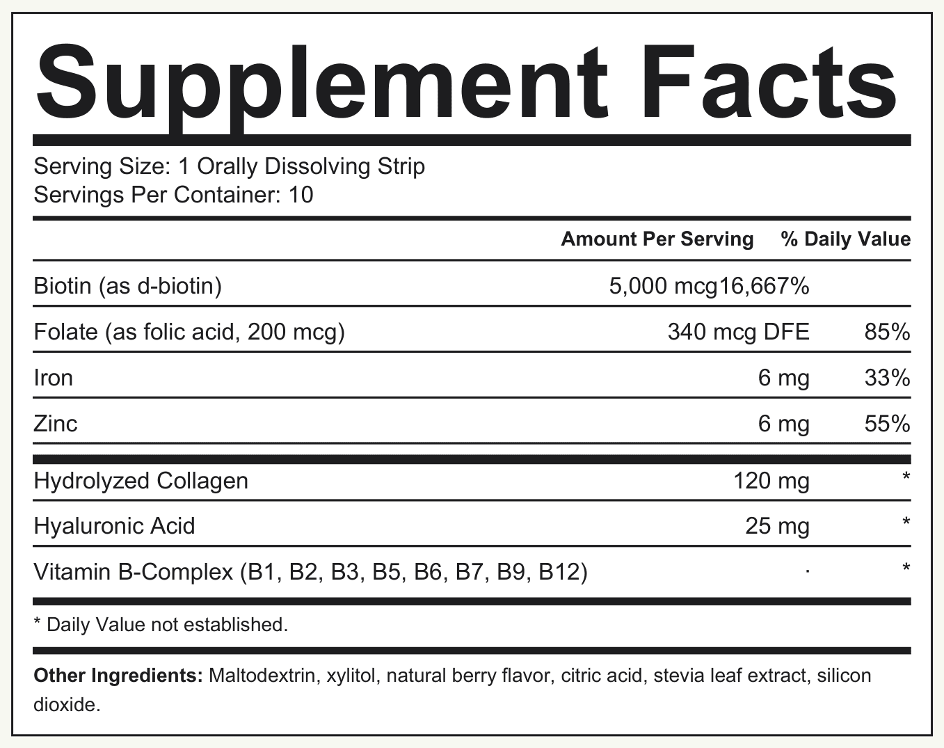 Supplement Facts Biotin