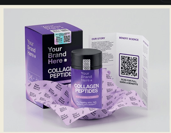 Embalagem TB3 personalizada: caixa, frasco, papel seda e flyer